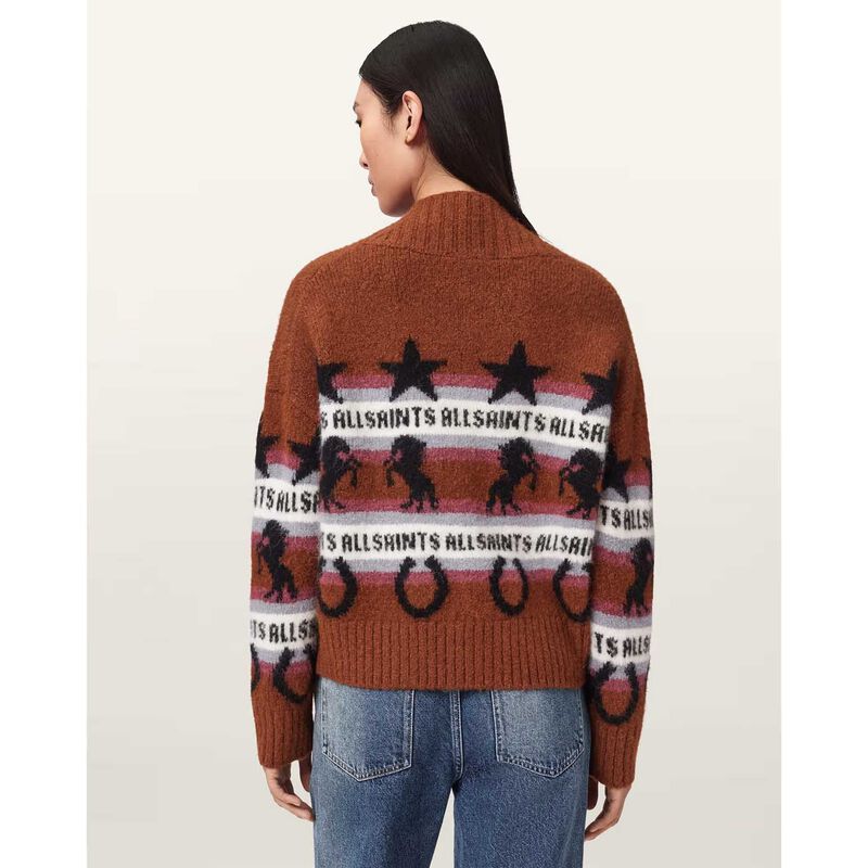 AllSaints Epona Jacquard Cardigan image number 1